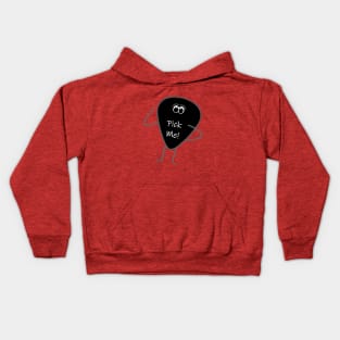 Funny Guitar Pick "Pick Me!" Kids Hoodie